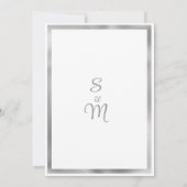 Luxe grijs wit zilver marmer Save the Date Kaart (Achterkant)