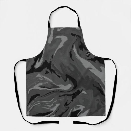 Luxe Grijs Zwart Hexagon Kleur Abstract Magic Schort (Voorkant)