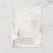 Luxe grijze juwelen oorscherm visitekaartje (Achterkant)