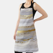 Luxe grijze waterverf en gouden textuur schort (Insitu)