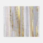 Luxe grijze waterverf en goudtextuur fleece deken (Voorkant (Horizontaal))