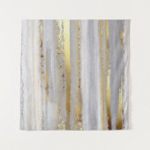 Luxe grijze waterverf en goudtextuur wandkleed (Voorkant (horizontaal))