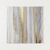 Luxe grijze waterverf en goudtextuur wandkleed (Voorkant (horizontaal))