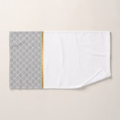 LUXE GRIJZE ZEEMEERMIN SCHAAL 2 BADKAMER HANDDOEK  (Handdoek)