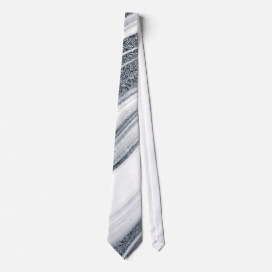 Luxe grijze zilver Glitter Abstracte Stropdas (Voorkant)