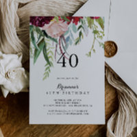 Luxe grillige Boho Floral 40e verjaardagsfeestje