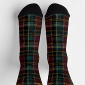 Luxe Groen & Bordeaux Kerst Plaid Op Maat Sokken (Top)
