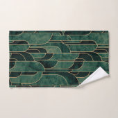 Luxe groen en goud Art Deco Patroon Bad Handdoek (Handdoek)
