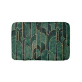 Luxe groen en goud Art Deco Patroon Badmat (Voorkant)