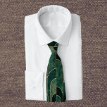 Luxe groen en goud Art Deco Patroon Stropdas<br><div class="desc">Luxe groen en goud Art Deco Patroon</div>