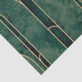 Luxe groen en goud Art Deco Patroon Tissuepapier (Detail)