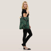 Luxe groen en goud Art Deco Patroon Tote Bag (Op model)