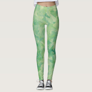 Luxe Groen Gele Waterverf Abstracte Kunst Leggings