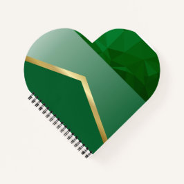 Luxe Groen Geometrisch Goud Abstract Notitieboek