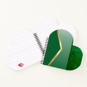 Luxe Groen Geometrisch Goud Abstract Notitieboek (Binnen)