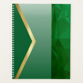 Luxe Groen Geometrisch Goud Abstract Planner (Voorkant)