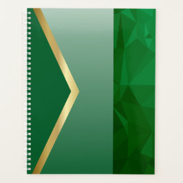 Luxe Groen Geometrisch Goud Abstract Planner