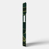 Luxe Groen Goud Abstract Chic Textuurpatroon Case-Mate iPhone Case (Achterkant / Rechts)