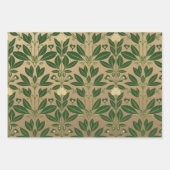Luxe Groen & Goud Botanisch Inpakpapier Vel (Voorkant)
