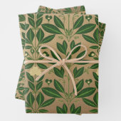 Luxe Groen & Goud Botanisch Inpakpapier Vel (In situ)