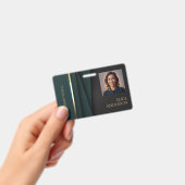 Luxe groen goud elegant notaris badge (Handheld)