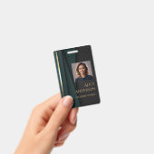 Luxe groen goud elegant notaris badge (Handheld)