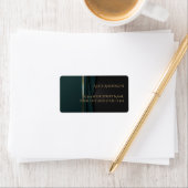 Luxe groen goud elegant professioneel bedrijf etiket (Insitu)