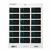 Luxe groen goud elegant professioneel bedrijf etiket (Full Sheet)