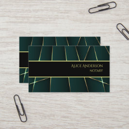 Luxe groen goud elegant professioneel vrouwelijk visitekaartje