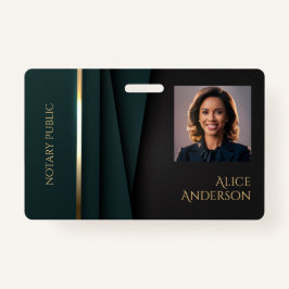 Luxe groen goud elegante notaris openbaar badge