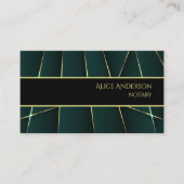 Luxe groen goud elegante professionele vrouwelijke visitekaartje (Voorkant)