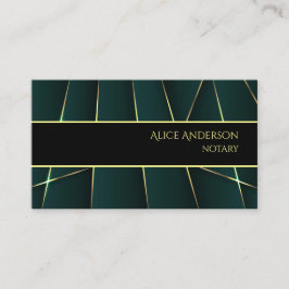 Luxe groen goud elegante professionele vrouwelijke visitekaartje