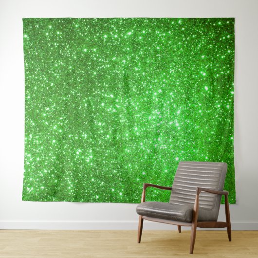 Luxe Groen Goud Glitter Wandkleed (In Situ (horizontaal))