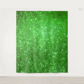 Luxe Groen Goud Glitter Wandkleed (Voorkant)