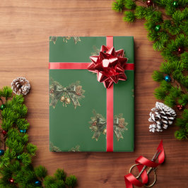 Luxe groen & goud kerstcadeaupapier cadeaupapier