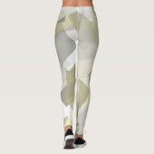 Luxe Groen Grijs Wit Waterverf Abstracte kunst Leggings (Achterkant)