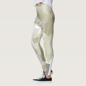 Luxe Groen Grijs Wit Waterverf Abstracte kunst Leggings (Links)