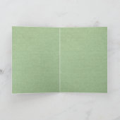 Luxe Groen Hart Jute "Dank je" kaart (Binnen)
