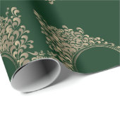 Luxe groen inpakpapier (Rol Hoek)