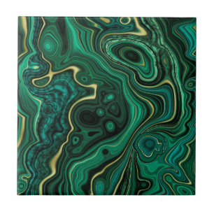 Luxe groen kleurig Abstracte patroon Tegeltje