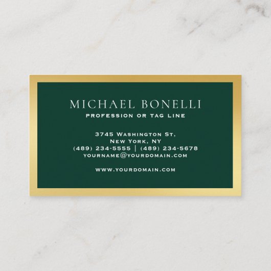 Luxe Groen Lederen Goud Label Professioneel (Achterkant)