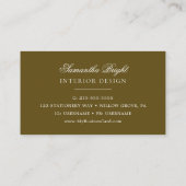 Luxe groen smaragd Visitekaartje (Achterkant)