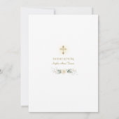 Luxe groen wit bloemengesticht meisje toewijding  kaart (Achterkant)