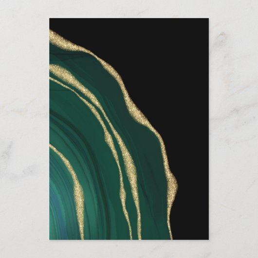 Luxe groene agaat met goud informatiekaartje (Achterkant)