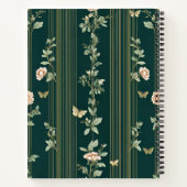 Luxe groene bloemen notitieboek (Achterkant)