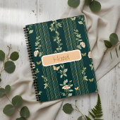 Luxe groene bloemen notitieboek