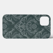 Luxe groene bloemendamaskbehang Case-Mate iPhone case (Achterkant (horizontaal))