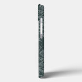 Luxe groene bloemendamaskbehang Case-Mate iPhone case (Achterkant / Links)