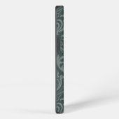 Luxe groene bloemendamaskbehang iPhone hoesje (Rechterkant)