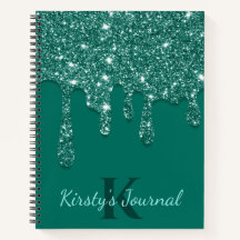 Luxe groene druipende glitters dagboek